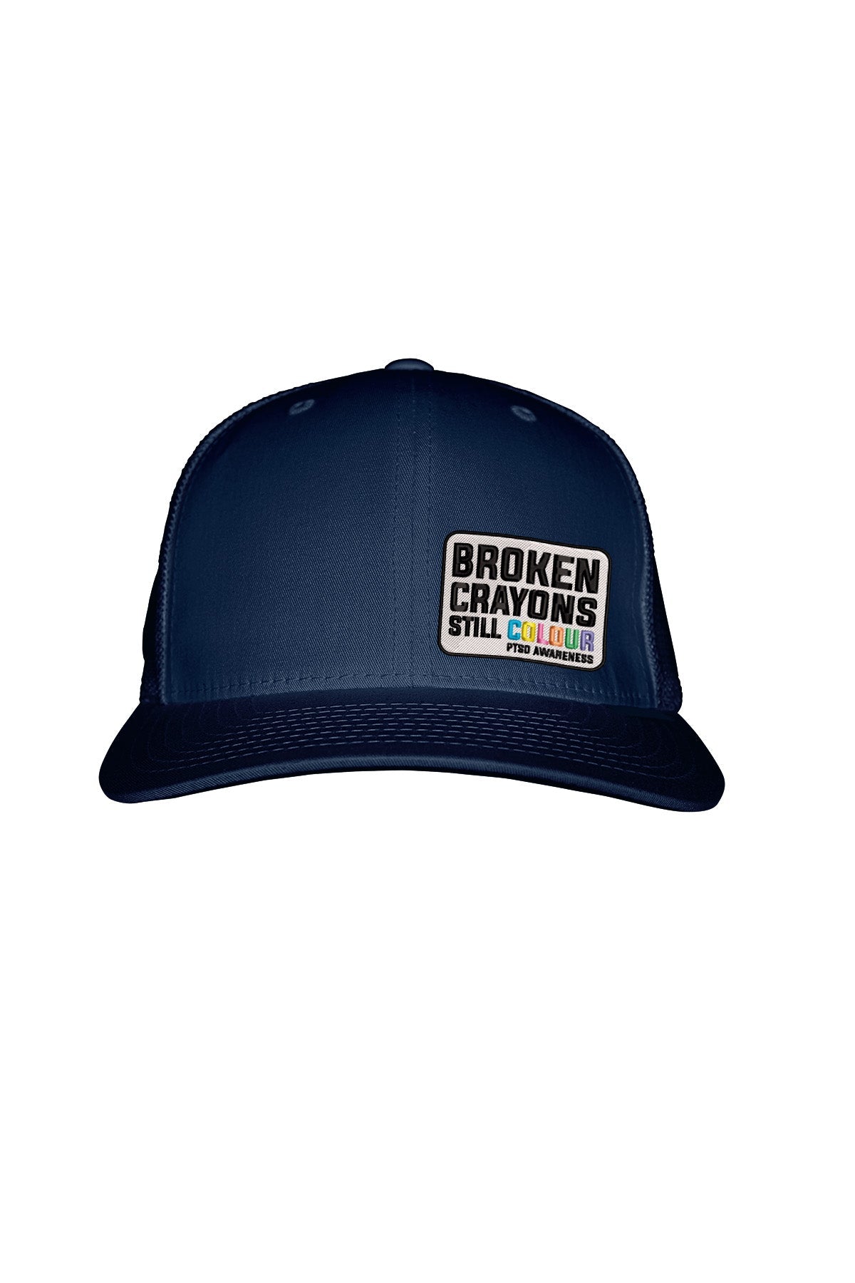 PTSD BROKEN CRAYONS STITCH-STYLE - FABRIC BACK SNAPBACK
