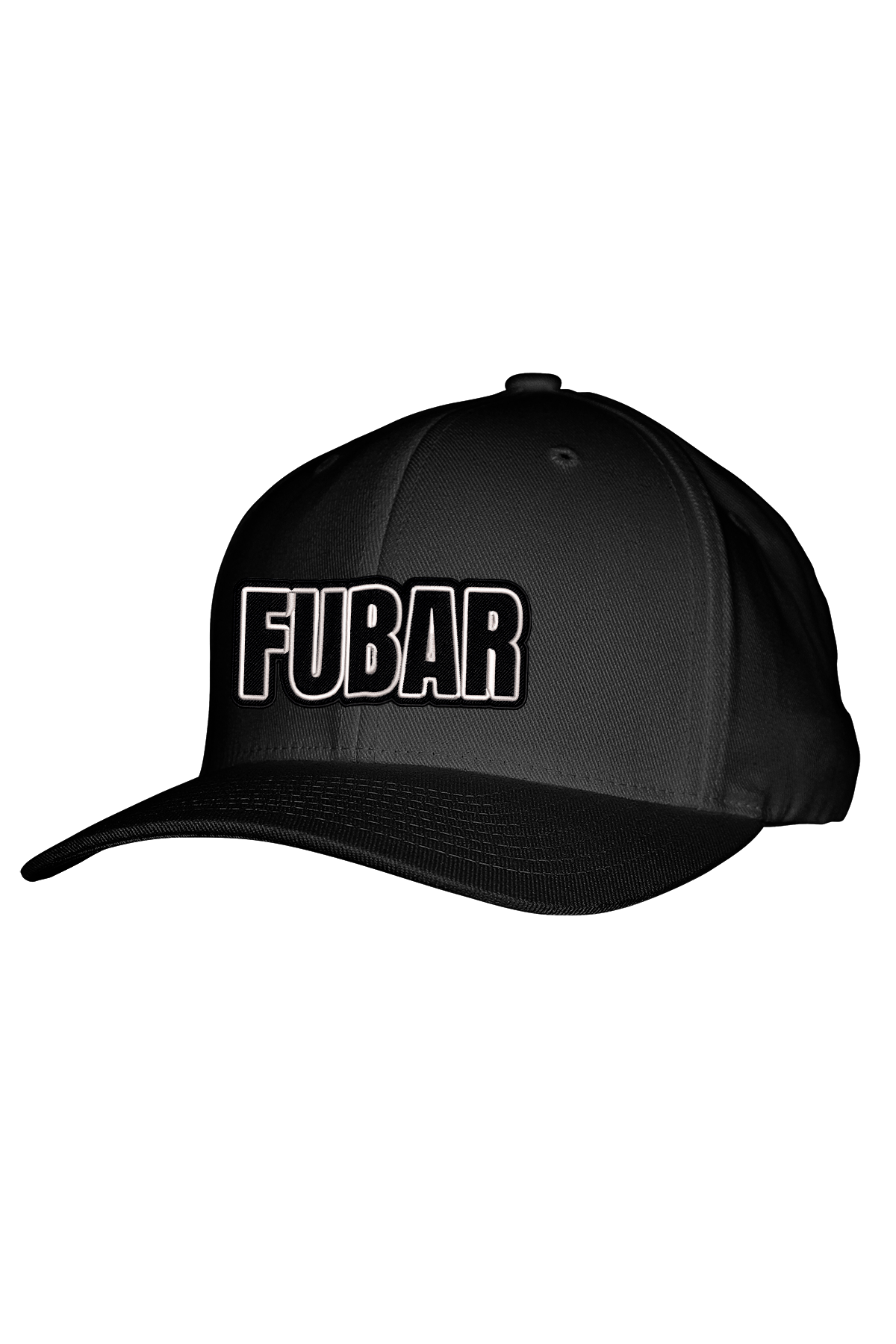 FUBAR BLACK STITCH-STYLE PATCH - FABRIC BACK SNAPBACK