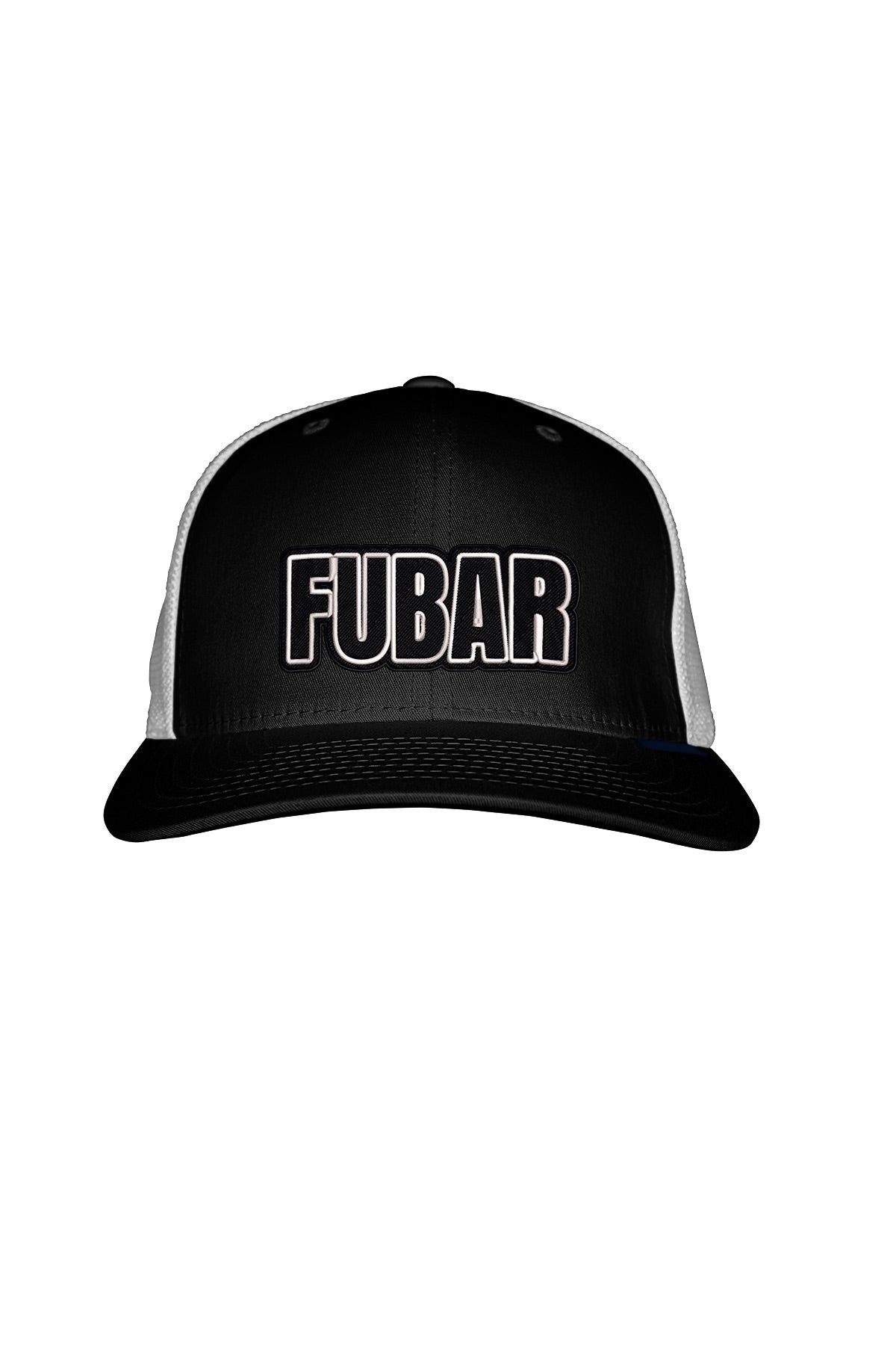FUBAR BLACK STITCH-STYLE PATCH - MESH BACK SNAPBACK