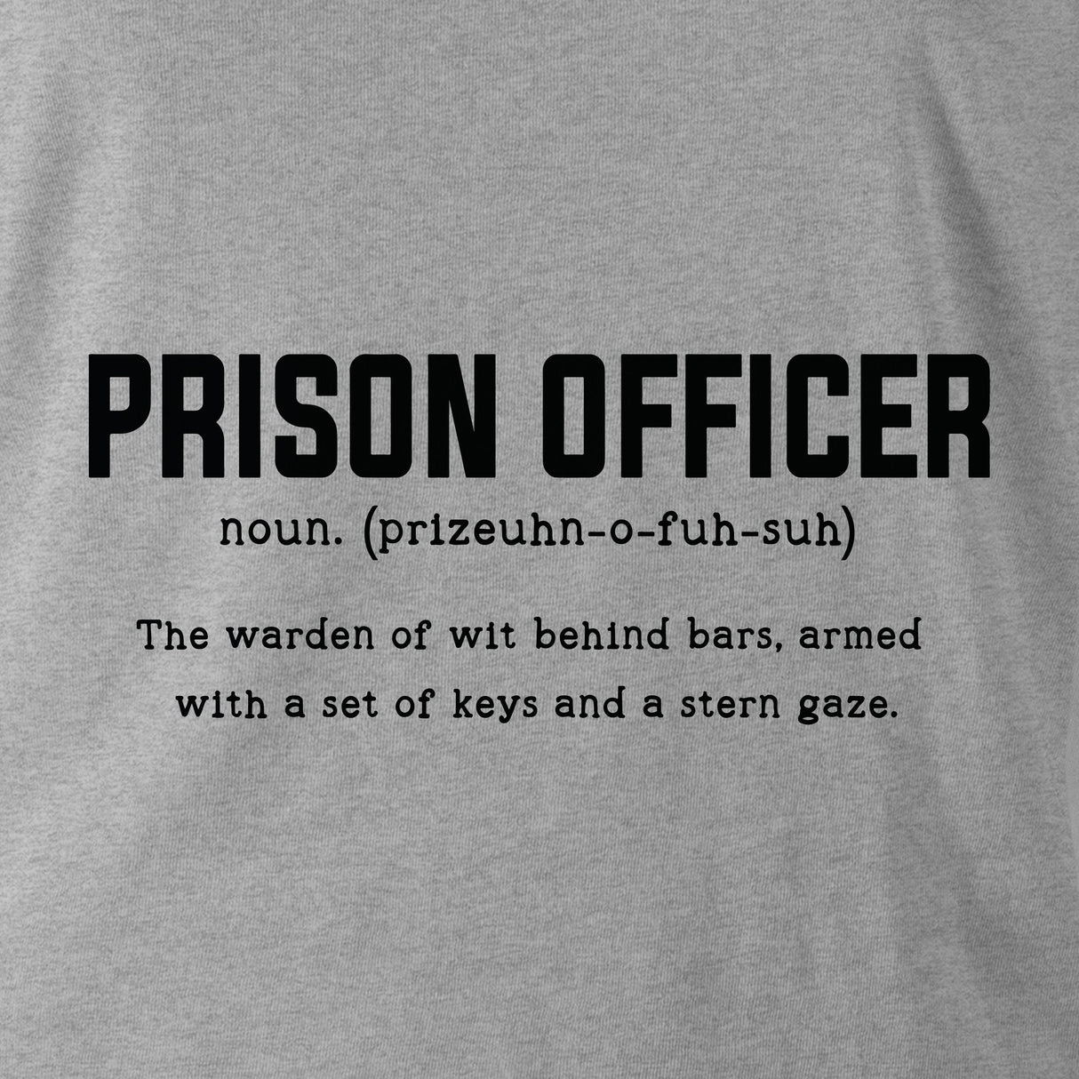 PRISON OFFICER TAG & BACK