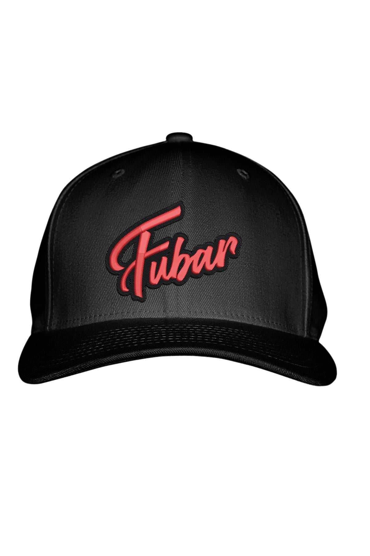 FUBAR RED STITCH-STYLE - FABRIC BACK SNAPBACK