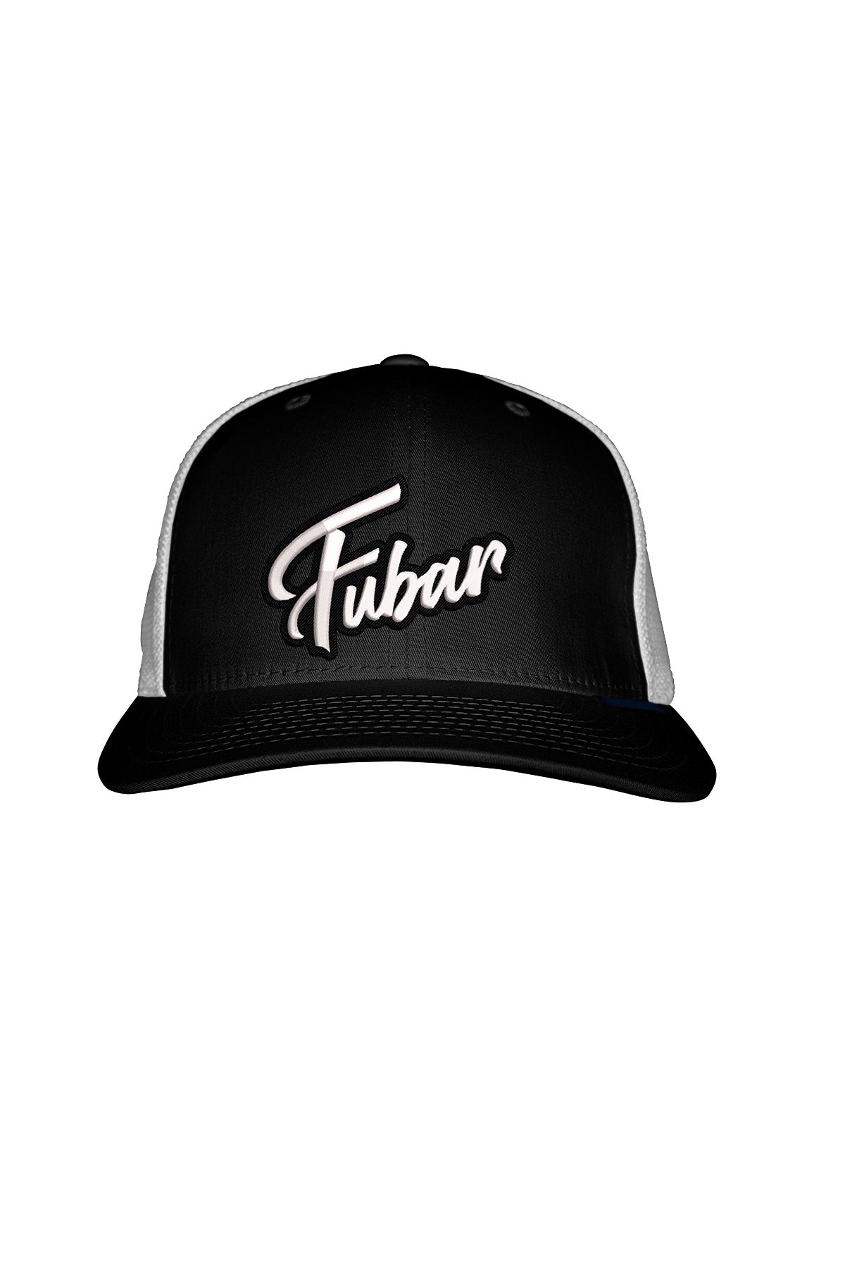 FUBAR WHITE STITCH-STYLE - MESH BACK SNAPBACK