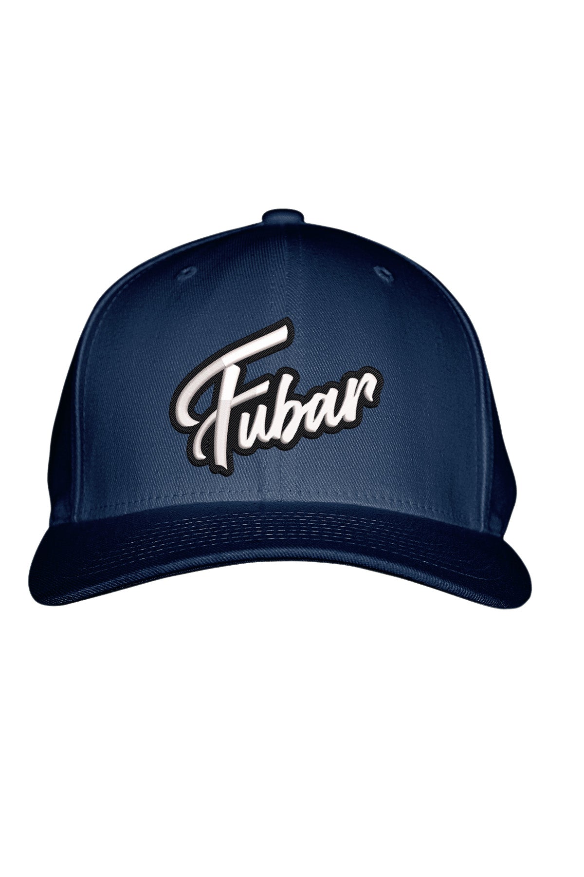 FUBAR WHITE STITCH-STYLE - FABRIC BACK SNAPBACK