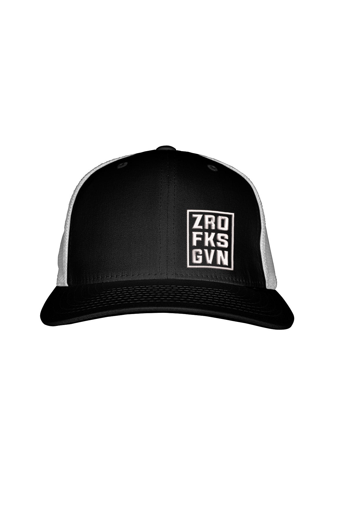 ZRO FKS GVN WHITE STITCH-STYLE - MESH BACK SNAPBACK