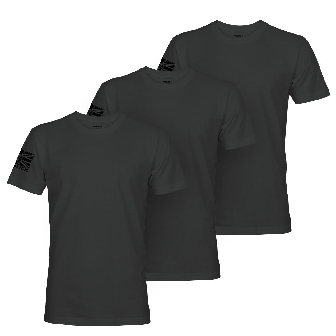 3 PACK BASE T-SHIRT / CHARCOAL