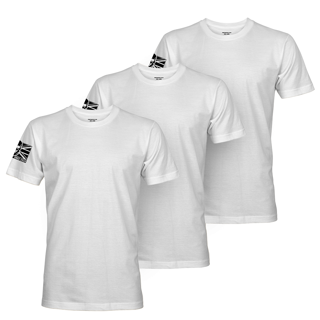 3 PACK BASE T-SHIRT / WHITE