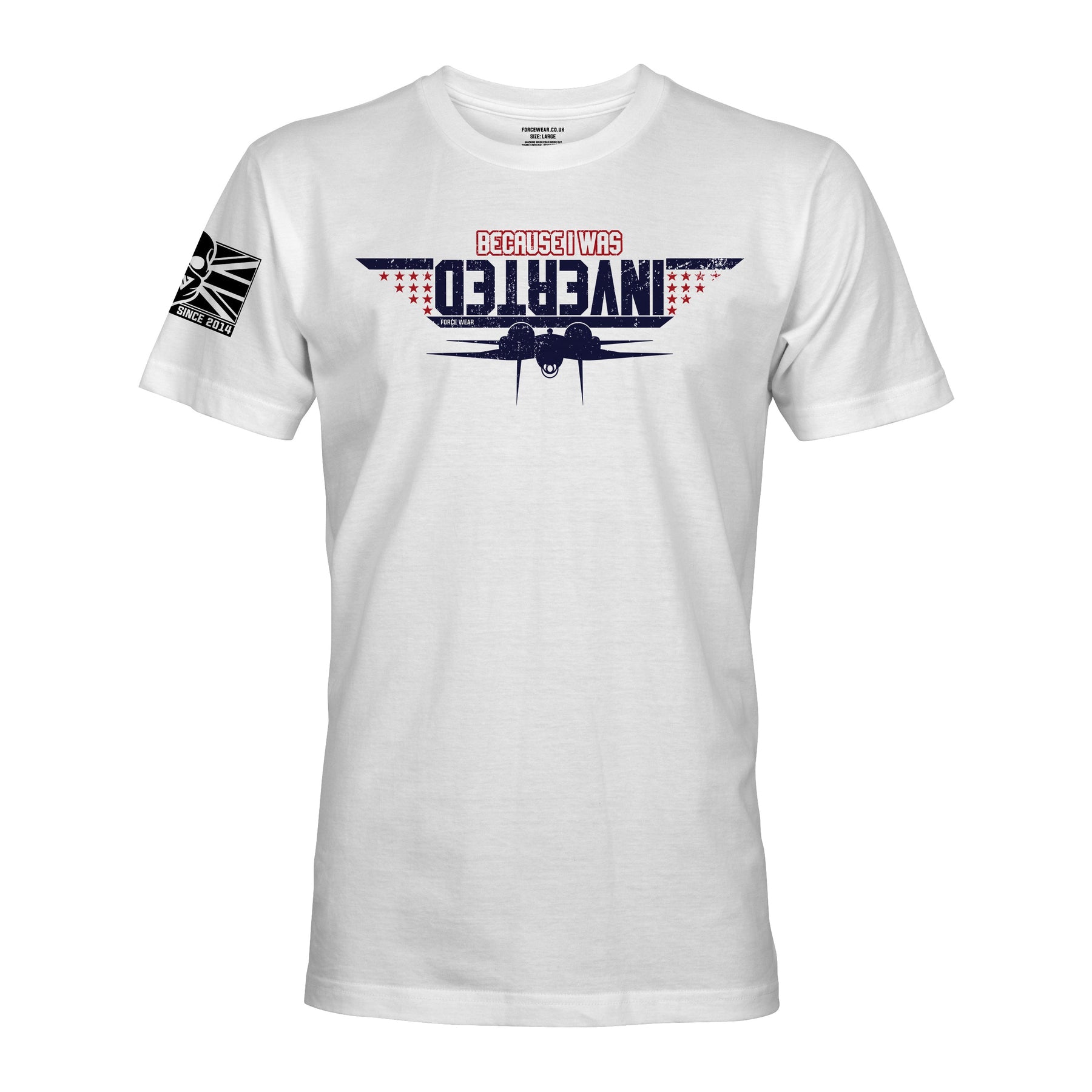 Women's Top Gun Because I Was Inverted T-Shirt - White - 2X Large