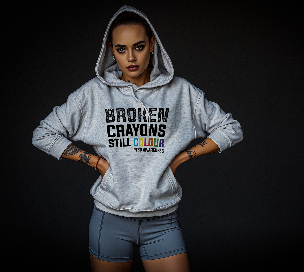 PTSD BROKEN CRAYONS HOODIE