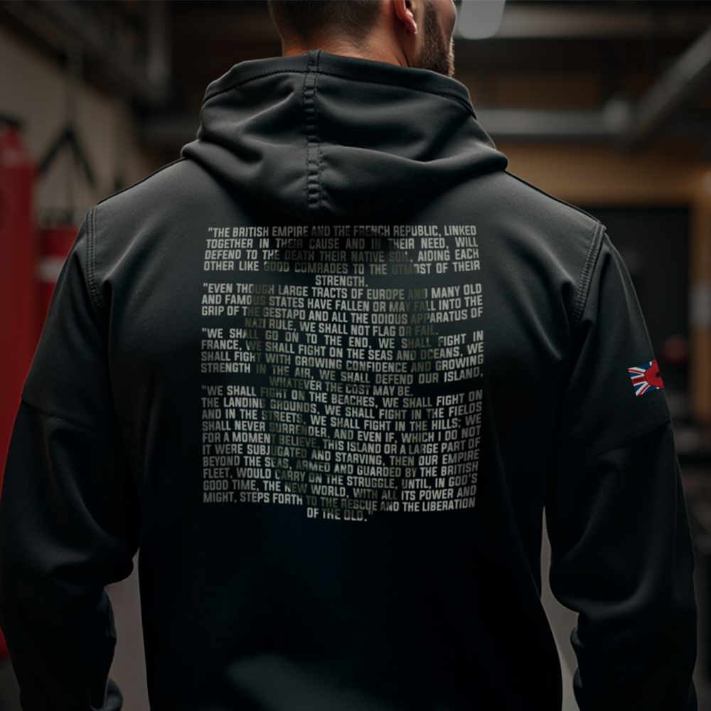 CHURCHILL SPEECH HOODIE