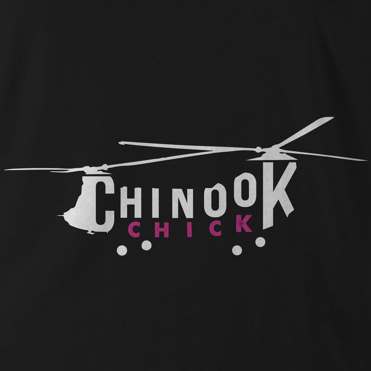 CHINOOK 'CHICK' WHITE TAG HOODIE