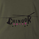 CHINOOK 'CHICK' BLACK INK TAG & BACK