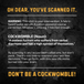 DON'T BE A COCKWOMBLE!