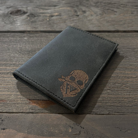 FORCEWEAR CHARCOAL GREY LEATHER CARD HOLDER - Force Wear HQ - WALLET