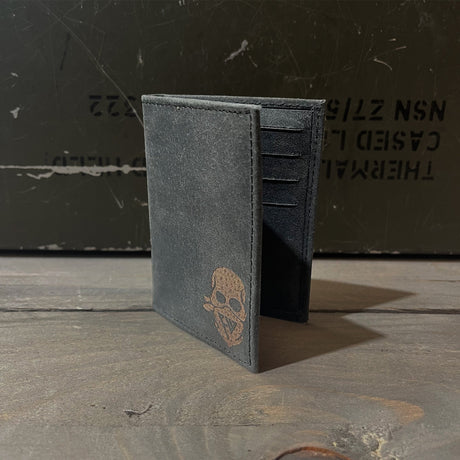 FORCEWEAR CHARCOAL GREY LEATHER CARD HOLDER - Force Wear HQ - WALLET
