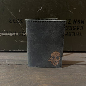 FORCEWEAR CHARCOAL GREY LEATHER CARD HOLDER - Force Wear HQ - WALLET