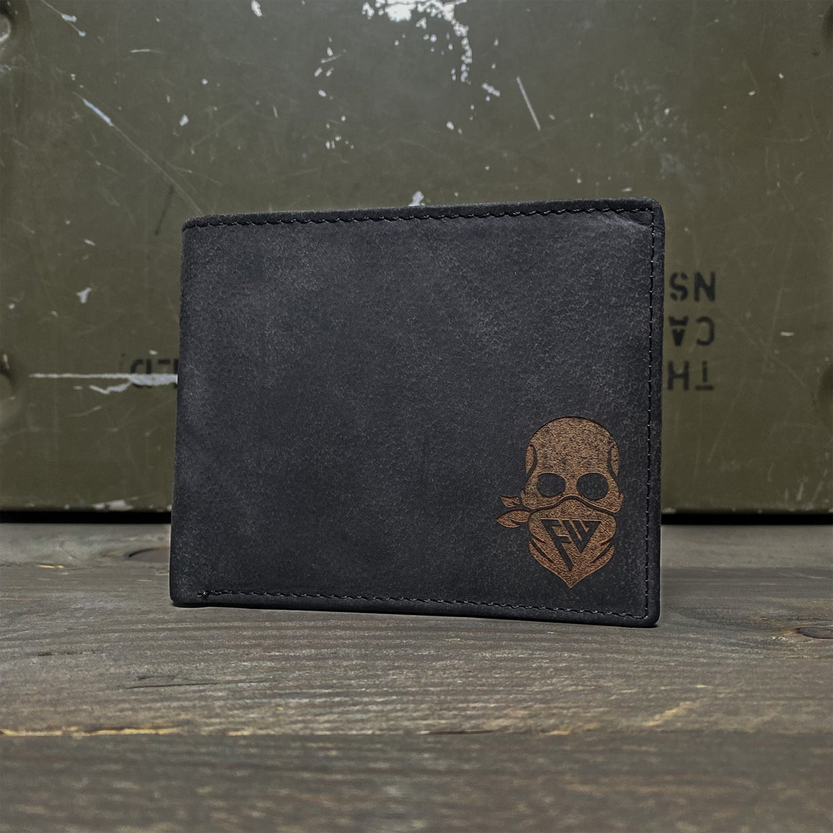 FORCEWEAR CHARCOAL GREY LEATHER WALLET - Force Wear HQ