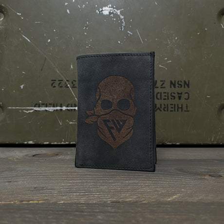 FORCEWEAR CHARCOAL GREY TRI FOLD LEATHER WALLET - Force Wear HQ