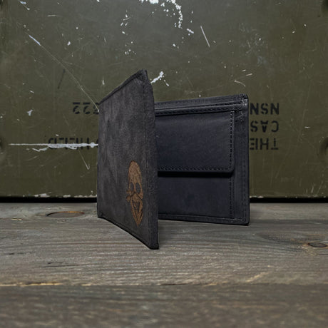FORCEWEAR CHARCOAL GREY LEATHER WALLET - Force Wear HQ