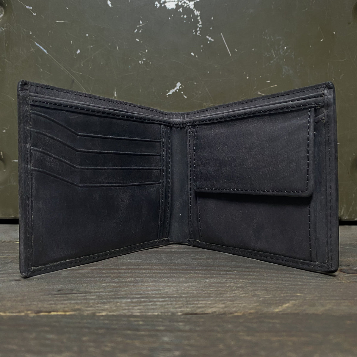 FORCEWEAR CHARCOAL GREY LEATHER WALLET - Force Wear HQ