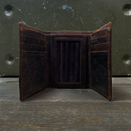 FORCEWEAR TRI FOLD LEATHER WALLET - Force Wear HQ