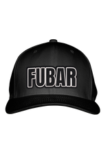 FUBAR BLACK STITCH-STYLE PATCH - FABRIC BACK SNAPBACK