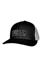 FUBAR BLACK STITCH-STYLE PATCH - MESH BACK SNAPBACK