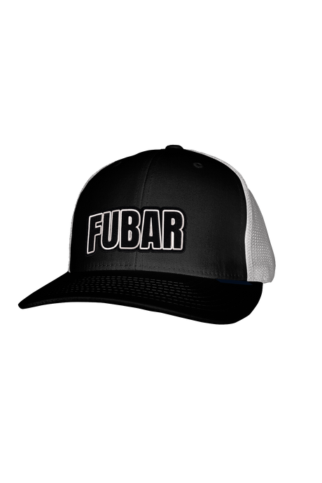 FUBAR BLACK STITCH-STYLE™️ PATCH MESH BACK SNAPBACK