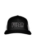FUBAR BLACK STITCH-STYLE PATCH - MESH BACK SNAPBACK