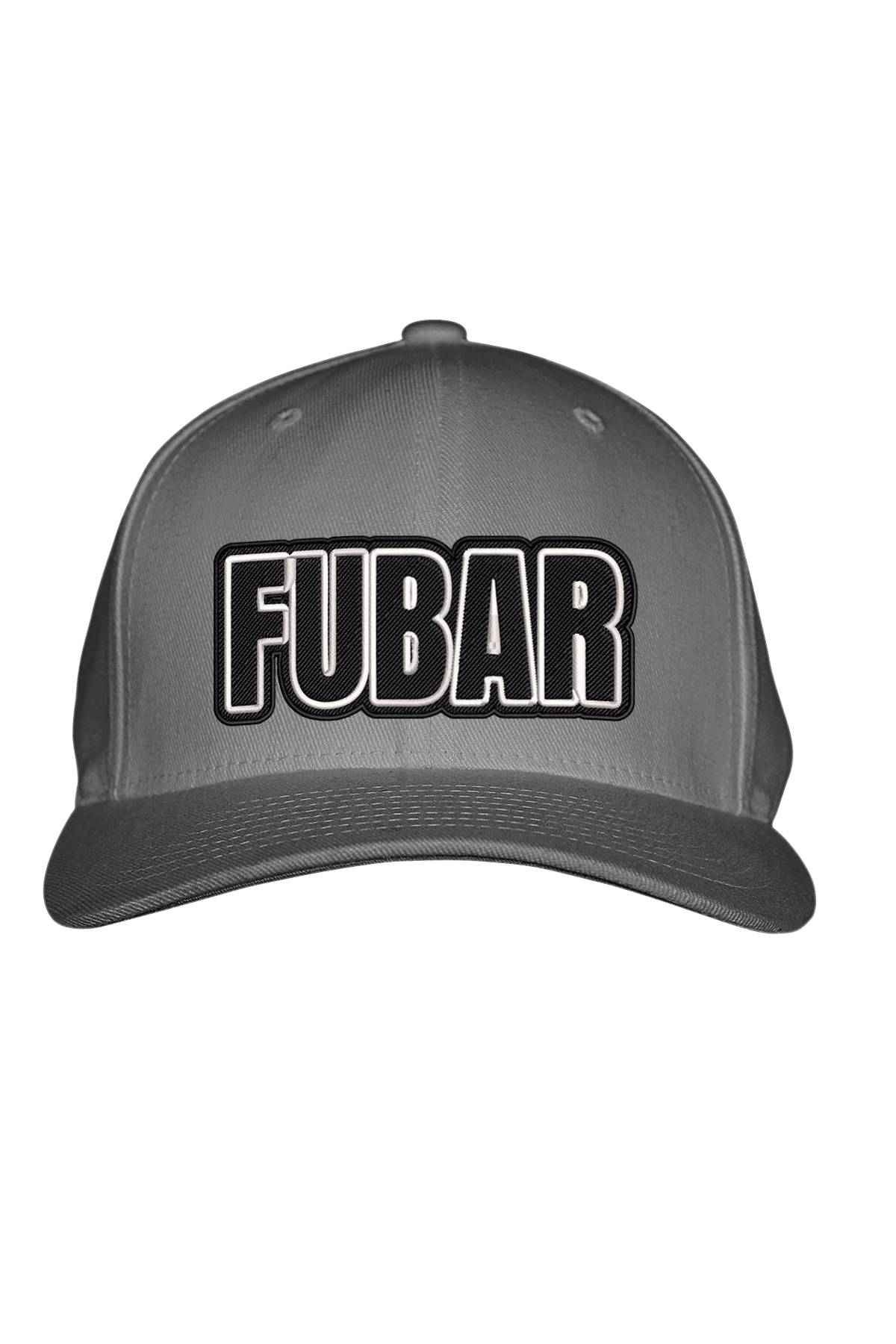 FUBAR BLACK STITCH-STYLE PATCH - FABRIC BACK SNAPBACK