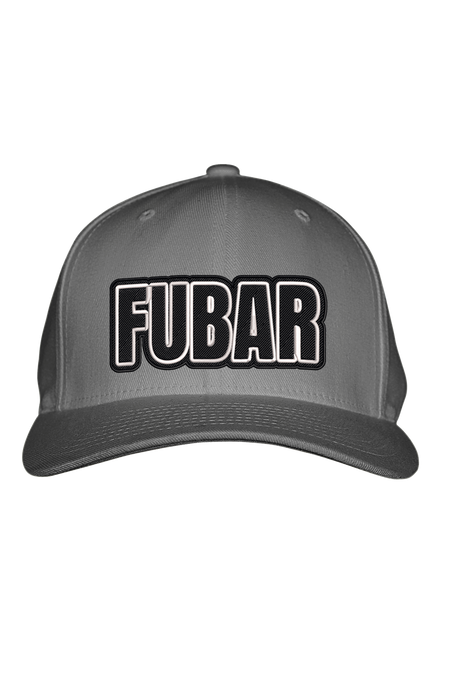 FUBAR BLACK STITCH-STYLE PATCH - FABRIC BACK SNAPBACK