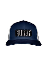 FUBAR BLACK STITCH-STYLE PATCH - MESH BACK SNAPBACK