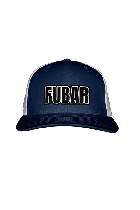 FUBAR BLACK STITCH-STYLE™️ PATCH MESH BACK SNAPBACK