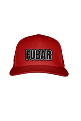 FUBAR BLACK STITCH-STYLE PATCH - MESH BACK SNAPBACK