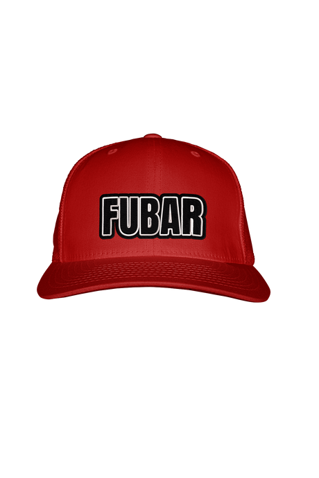 FUBAR BLACK STITCH-STYLE™️ PATCH MESH BACK SNAPBACK