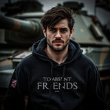 TO ABSENT FRIENDS WHT INK ED BLACK HOODIE