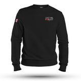 LEST WE FORGET WHT INK TAG SWEAT - BLACKOUT