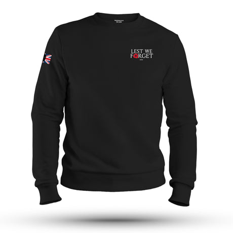 LEST WE FORGET WHT INK TAG SWEAT - BLACKOUT - Force Wear