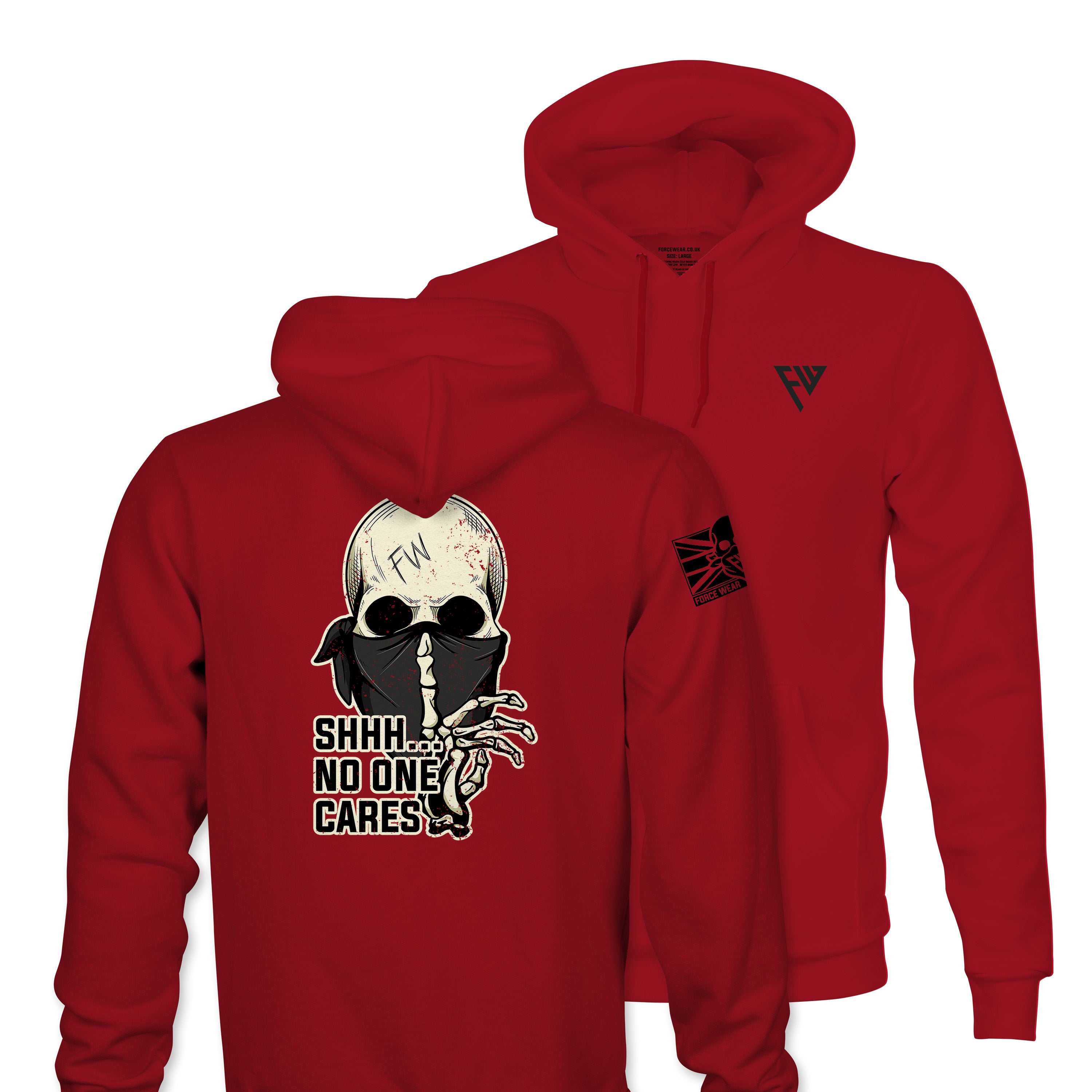 NO ONE CARES TAG BACK HOODIE