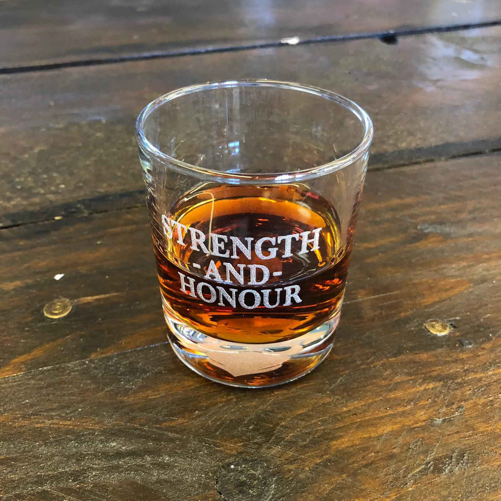 'STRENGTH AND HONOUR' WHISKY GLASS