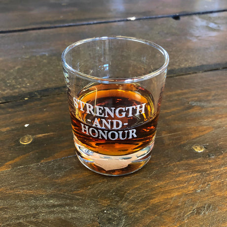 'STRENGTH AND HONOUR' WHISKEY GLASS - Force Wear HQ