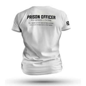 PRISON OFFICER TAG & BACK