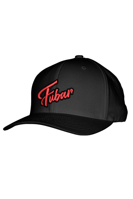 FUBAR RED STITCH-STYLE™️ FABRIC BACK SNAPBACK