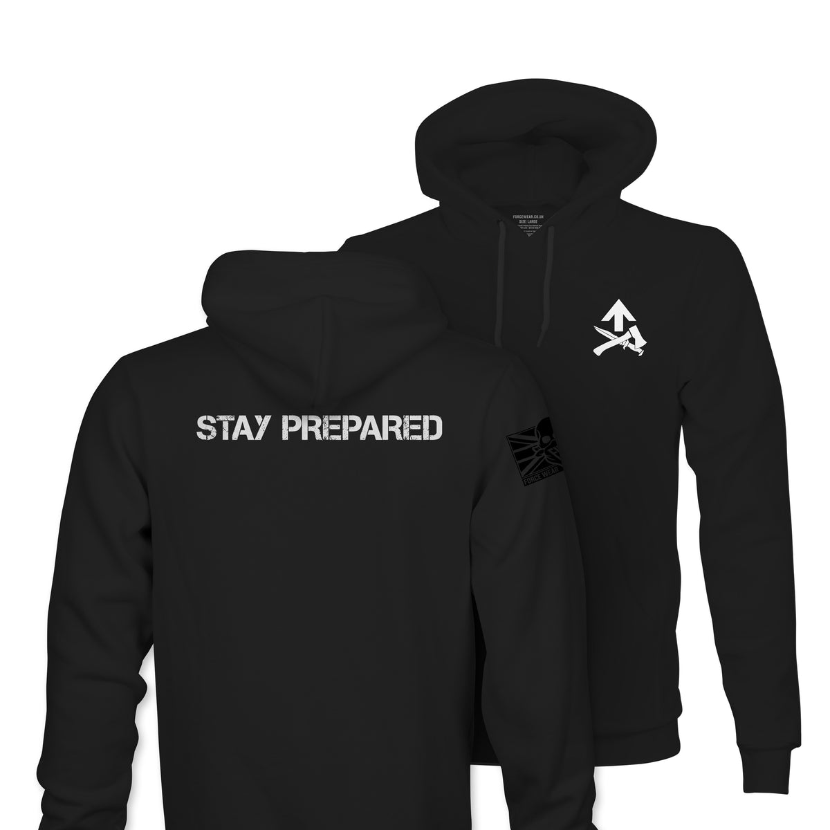 PPF STAY PREPARED WHITE INK TAG & BACK HOODIE | Military | Veteran ...