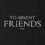 TO ABSENT FRIENDS WHT INK ED BLACK HOODIE