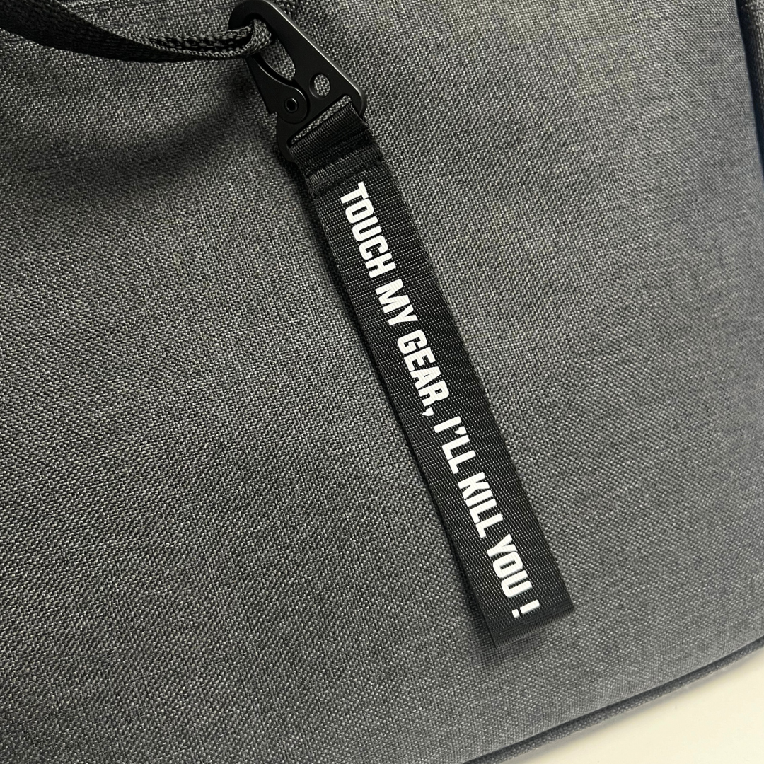 'TOUCH MY GEAR' BAG TAG - BLACK