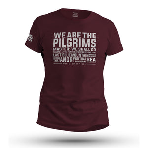 BORN FEARLESS WE ARE THE PILGRIMS. WHITE INK