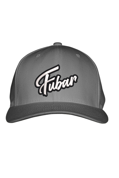 FUBAR WHITE STITCH-STYLE™️ FABRIC BACK SNAPBACK