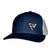 FW WHITE STITCH-STYLE - MESH BACK SNAPBACK - Force Wear