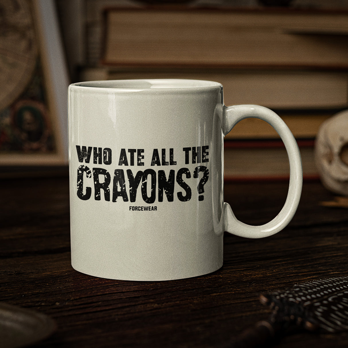 WHO ATE ALL THE CRAYONS? MUG