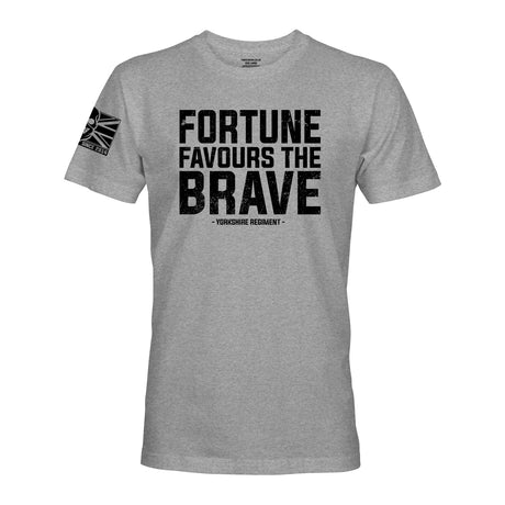 YORKSHIRE REGIMENT MOTTO (FORTUNE FAVOURS THE BRAVE) - Force Wear HQ - T-SHIRTS